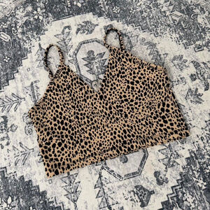 Brandy Melville Cotton Cheetah Print Tank - OS